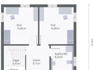 Fertighaus Staffel 9 von OKAL Haus Schlüsselfertig ab 468900€,  Innenansicht 2