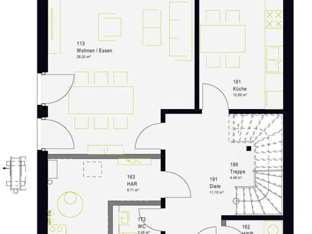 Fertighaus TwinStyle 19.01 S von massa haus Ausbauhaus ab 185999€,  Innenansicht 6