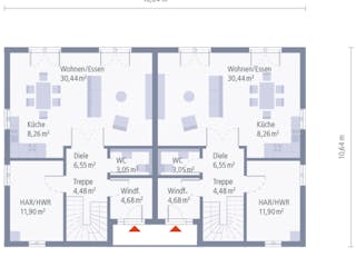 Fertighaus ZweiRaum 13 von OKAL Haus Schlüsselfertig ab 674900€, Stadtvilla Innenansicht 9