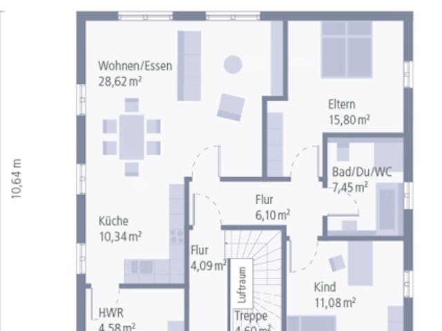 Fertighaus ZweiRaum 2 von OKAL Haus Schlüsselfertig ab 517900€, Stadtvilla Innenansicht 2