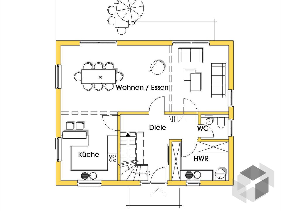 Imke 2 (KfW-Effizienzhaus 40) von Dammann-Haus Grundriss