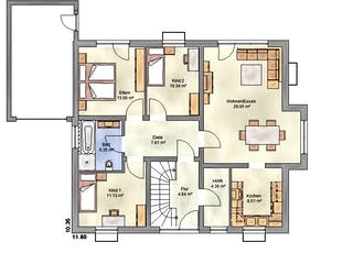 Massivhaus Individual 160 FD von EUROMAC 2 S.A.S. Bausatzhaus ab 44819€, Cubushaus Außenansicht 2
