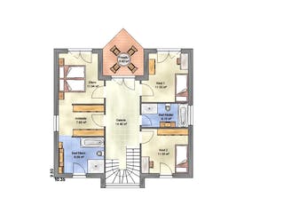 Massivhaus Individual 160 FD von EUROMAC 2 S.A.S. Bausatzhaus ab 44819€, Cubushaus Grundriss 1