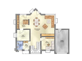 Massivhaus Individual 160 FD von EUROMAC 2 S.A.S. Bausatzhaus ab 44819€, Cubushaus Grundriss 2