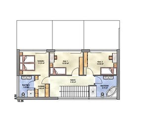 Massivhaus Individual 170 FD von EUROMAC 2 S.A.S. Bausatzhaus ab 39357€, Cubushaus Grundriss 1