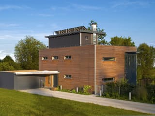 Fertighaus Individuelle Planung Modern Living von Bau-Fritz Schlüsselfertig ab 750000€, Cubushaus Außenansicht 2
