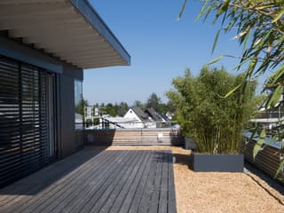 Fertighaus Individuelle Planung Modern Living von Bau-Fritz Schlüsselfertig ab 750000€, Cubushaus Außenansicht 11