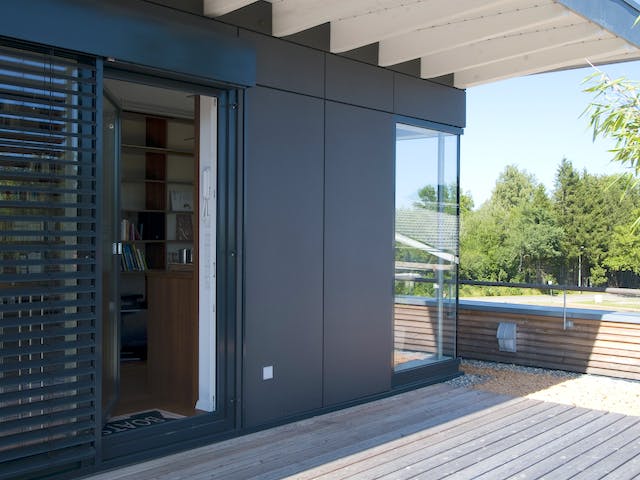 Fertighaus Individuelle Planung Modern Living von Bau-Fritz Schlüsselfertig ab 750000€, Cubushaus Außenansicht 12