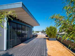 Fertighaus Individuelle Planung Modern Living von Bau-Fritz Schlüsselfertig ab 750000€, Cubushaus Außenansicht 19