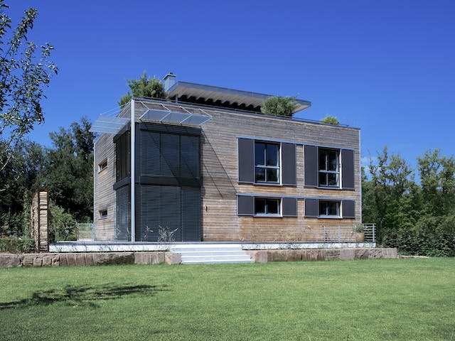 Fertighaus Individuelle Planung Modern Living von Bau-Fritz Schlüsselfertig ab 750000€, Cubushaus Außenansicht 4