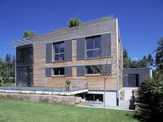 Fertighaus Individuelle Planung Modern Living von Bau-Fritz Schlüsselfertig ab 750000€, Cubushaus Außenansicht 6