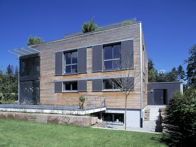 Fertighaus Individuelle Planung Modern Living von Bau-Fritz Schlüsselfertig ab 750000€, Cubushaus Außenansicht 6