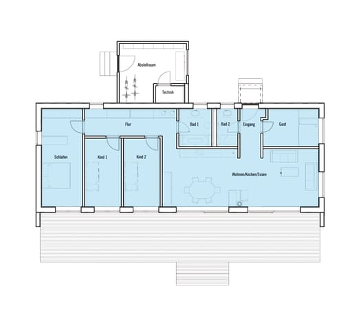 Individuelle Planung Moderner Bungalow (KfW-Effizienzhaus 70) floor_plans 0