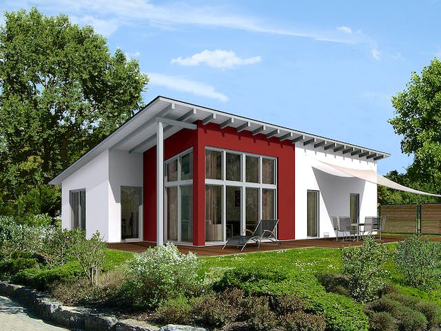 Massivhaus Avantgarde 125 von invivo haus Schlüsselfertig ab 438900€, Bungalow Außenansicht 1
