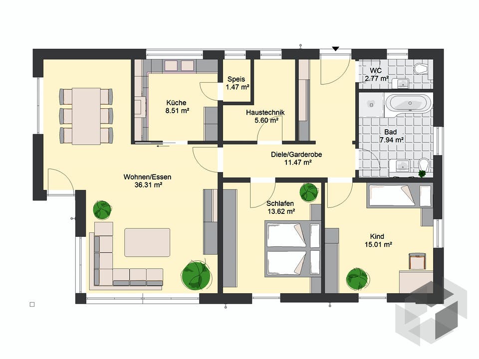 Avantgarde 125 von invivo haus Grundriss