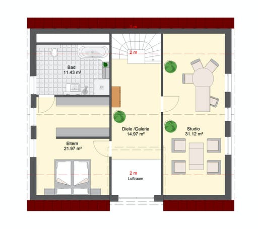 Massivhaus Klassik 110 von invivo haus Schlüsselfertig ab 425000€, Satteldach-Klassiker Grundriss 2