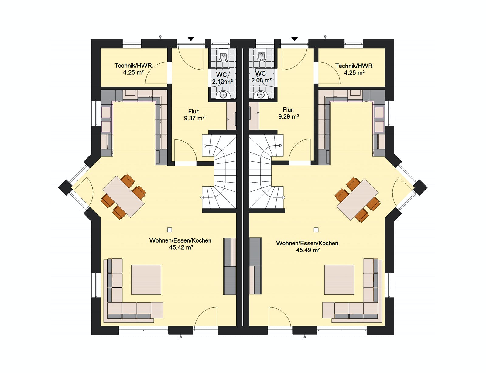 Massivhaus Klassik 72 von invivo haus Schlüsselfertig ab 344000€, Satteldach-Klassiker Grundriss 1
