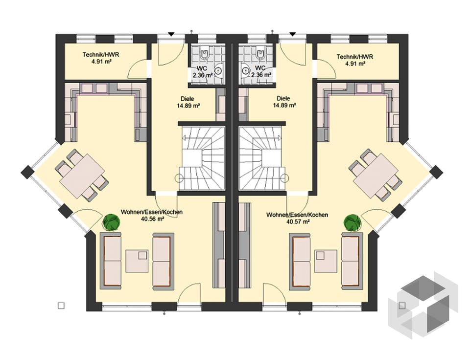 Klassik 75 DH von invivo haus Grundriss