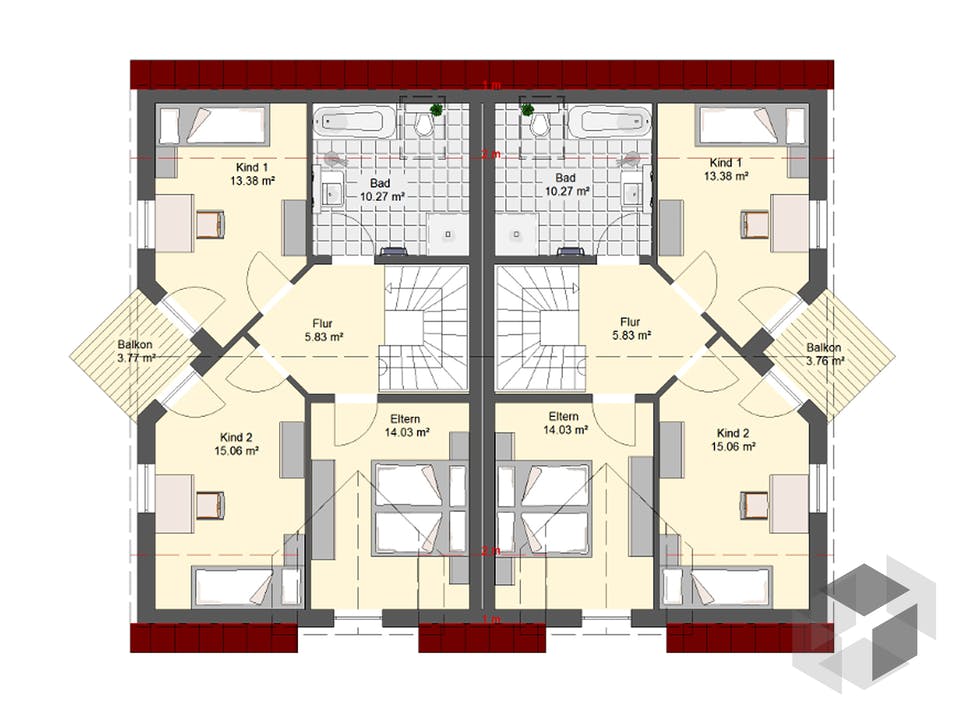 Klassik 75 DH von invivo haus Grundriss