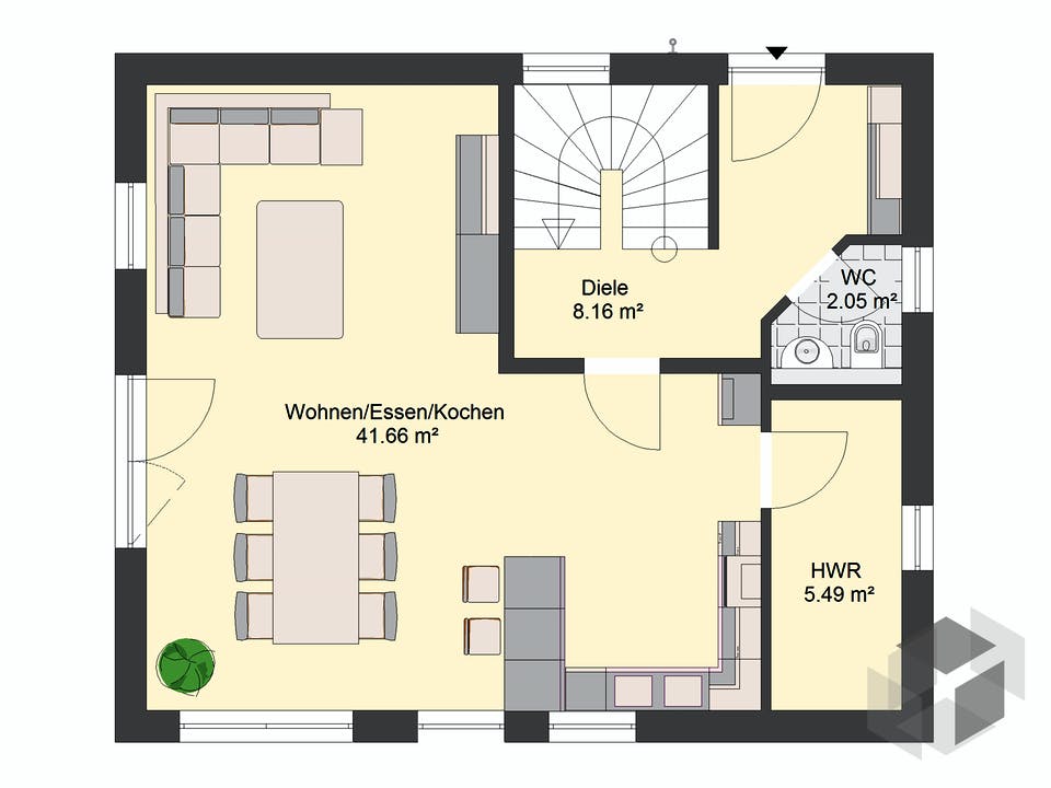 Villa 76-2 von invivo haus Grundriss