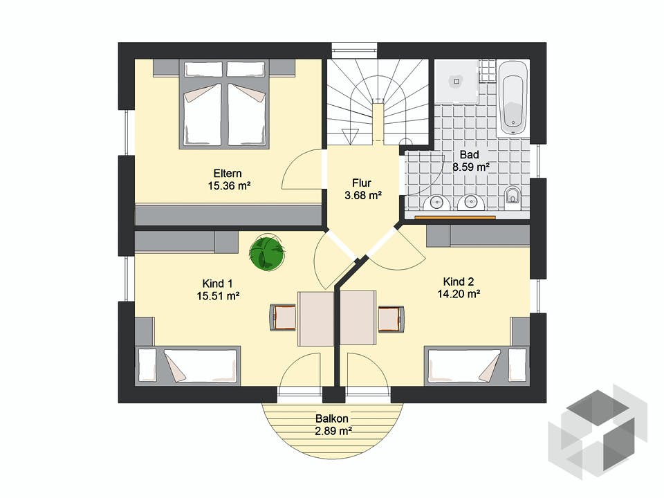 Villa 76-2 von invivo haus Grundriss