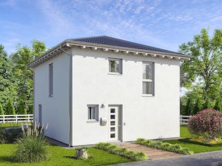 Massivhaus Aktionshaus Villa 76 von invivo haus Schlüsselfertig ab 319900€, Stadtvilla Außenansicht 2