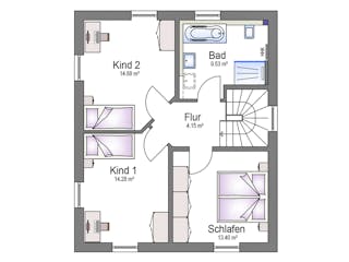 Massivhaus Aktionshaus Villa 76 von invivo haus Schlüsselfertig ab 319900€, Stadtvilla Grundriss 2