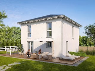 Massivhaus EFH Villa 76 von invivo haus Schlüsselfertig ab 390345€, Stadtvilla Außenansicht 2