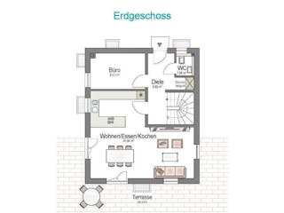 Massivhaus EFH Villa 76 von invivo haus Schlüsselfertig ab 390345€, Stadtvilla Grundriss 1