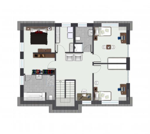Fertighaus Isabella - MH Wuppertal von GUSSEK HAUS Schlüsselfertig ab 493200€, Satteldach-Klassiker Grundriss 2