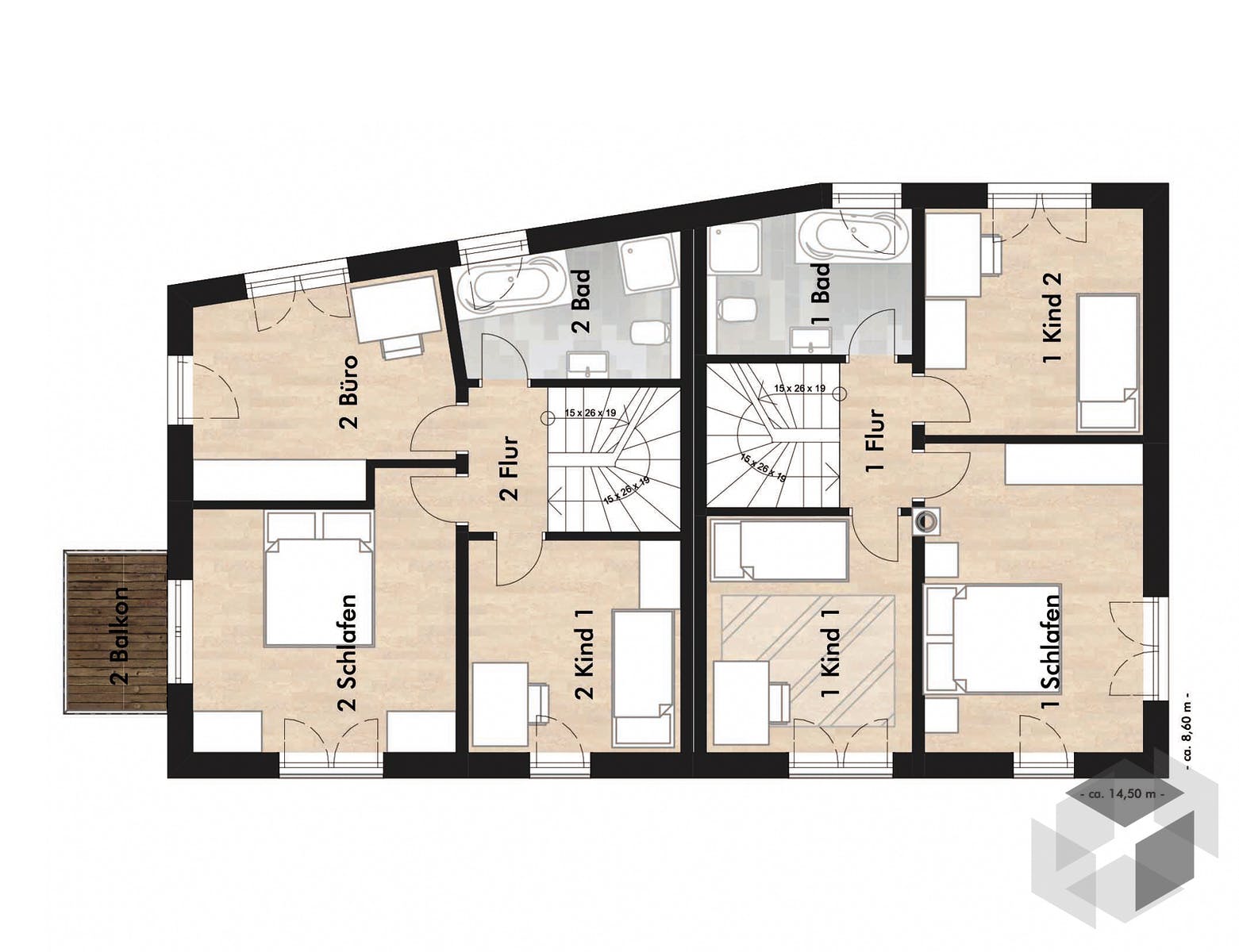 Doppelhaus Haus Born & Schneider von ISAR-Haus | Fertighaus.de