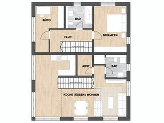 Massivhaus Haus Rother von ISAR-Haus Schlüsselfertig ab 389000€, Satteldach-Klassiker Grundriss 2