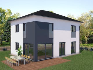 Massivhaus Haus Silva von ISAR-Haus Schlüsselfertig ab 292000€, Stadtvilla Außenansicht 1