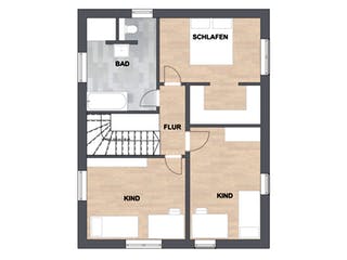 Massivhaus Haus Silva von ISAR-Haus Schlüsselfertig ab 292000€, Stadtvilla Grundriss 2