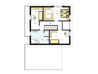 Fertighaus Modernes Einfamilienhaus von ISOWOODHAUS, Satteldach-Klassiker Grundriss 2
