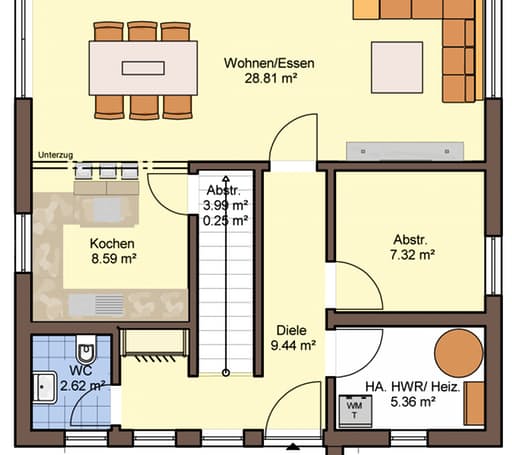 Fertighaus Jakomo von Büdenbender Schlüsselfertig ab 313125€, Pultdachhaus Grundriss 1