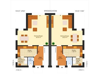 Fertighaus Jana-Lina 145 von Klaus Kowalski Immobilien Schlüsselfertig ab 162112€, Satteldach-Klassiker Grundriss 2