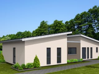 Fertighaus Bungalow 143 von Zimmermann Haus Schlüsselfertig ab 285843€, Bungalow Außenansicht 4