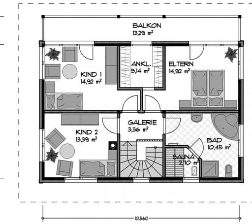 Fertighaus Jasper (inactive) von BayernBlock Schlüsselfertig ab 205800€, Pultdachhaus Grundriss 2