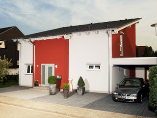 Fertighaus Jazz 60 von SCHWABENHAUS, Pultdachhaus Außenansicht 3