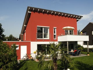 Fertighaus Jazz 60 von SCHWABENHAUS, Pultdachhaus Außenansicht 2