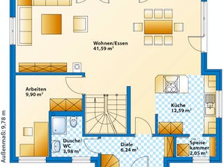 Fertighaus Jazz 80 Sonderplanung von SCHWABENHAUS, Pultdachhaus Grundriss 2