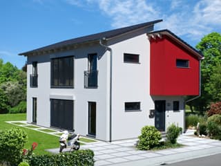 Fertighaus Jazz Sonderplanung von SCHWABENHAUS, Pultdachhaus Außenansicht 1