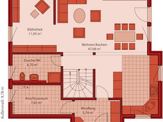 Fertighaus Jazz 80 SD von SCHWABENHAUS Schlüsselfertig ab 286545€, Satteldach-Klassiker Grundriss 1