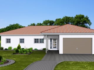 Fertighaus Bungalow 147 von Zimmermann Haus Schlüsselfertig ab 304610€, Bungalow Außenansicht 1