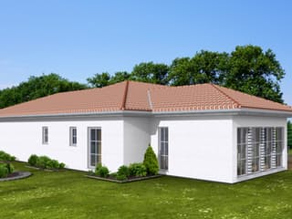 Fertighaus Bungalow 147 von Zimmermann Haus Schlüsselfertig ab 304610€, Bungalow Außenansicht 3