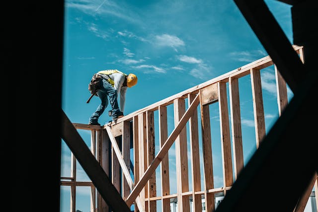 Handwerker auf Baustelle