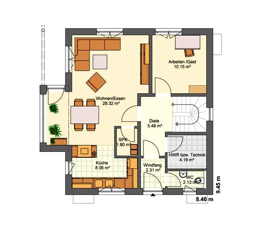 Jubiläumshaus Floorplan 1
