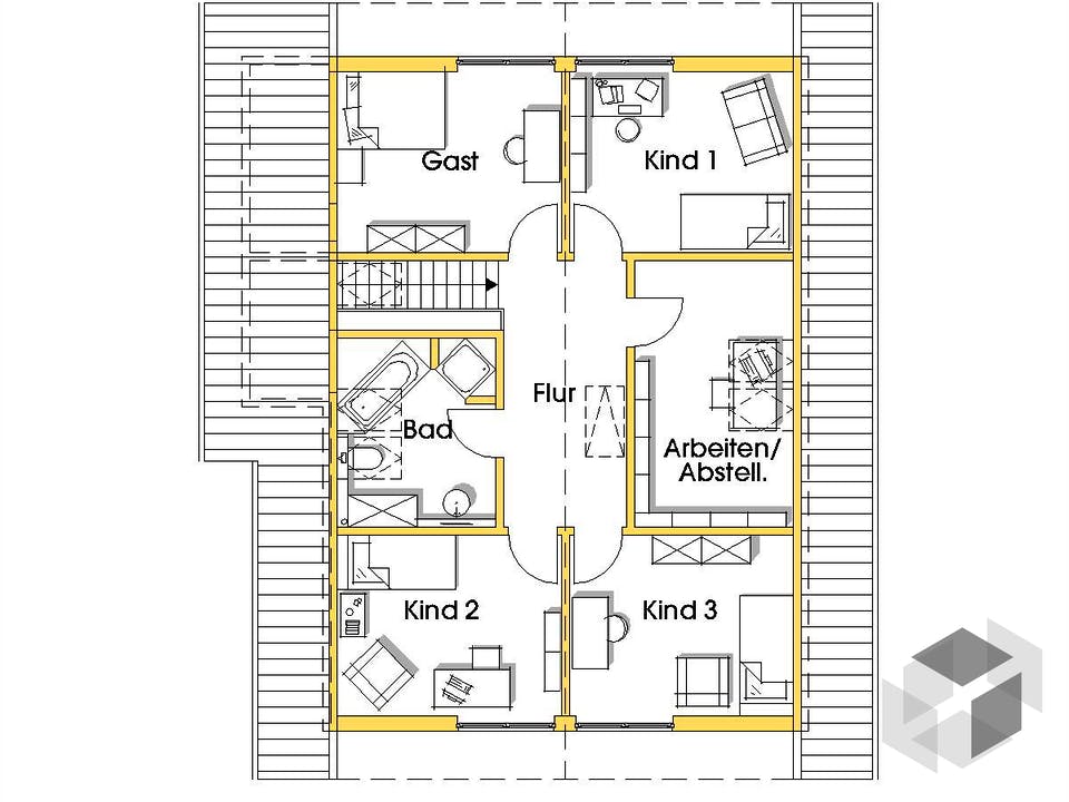Julia 3 (KfW-Effizienzhaus 40) von Dammann-Haus Grundriss