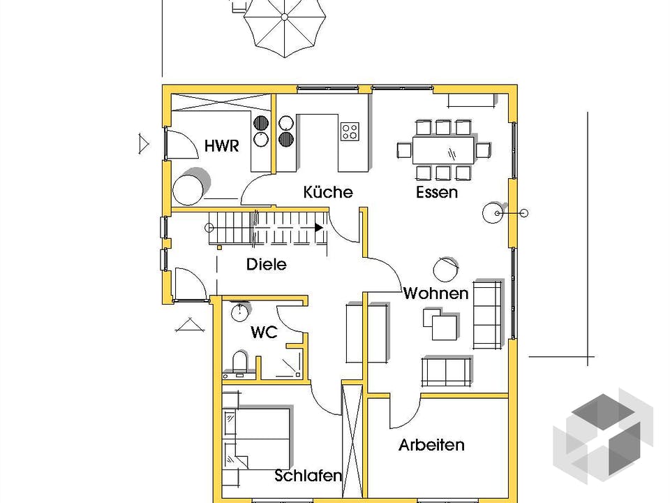 Julia 3 (KfW-Effizienzhaus 40) von Dammann-Haus Grundriss
